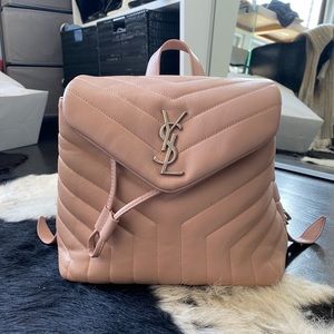 Saint Laurent small Lou Lou backpack in pink